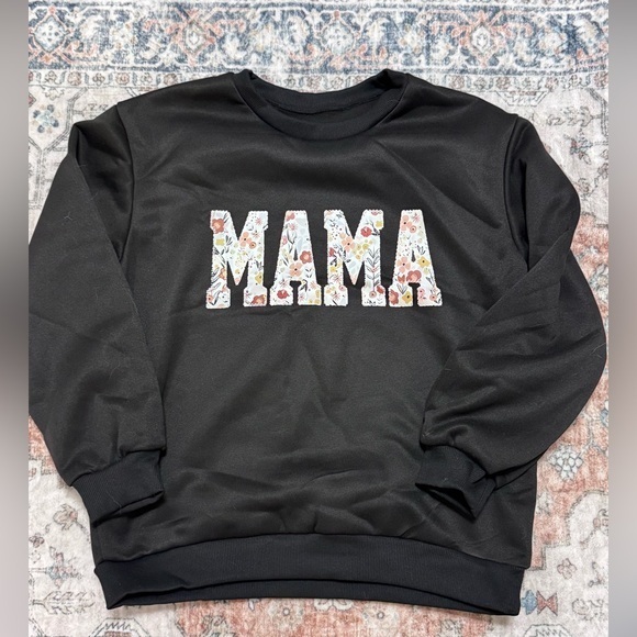 stella’s way Tops - Mama floral block print sweatshirt